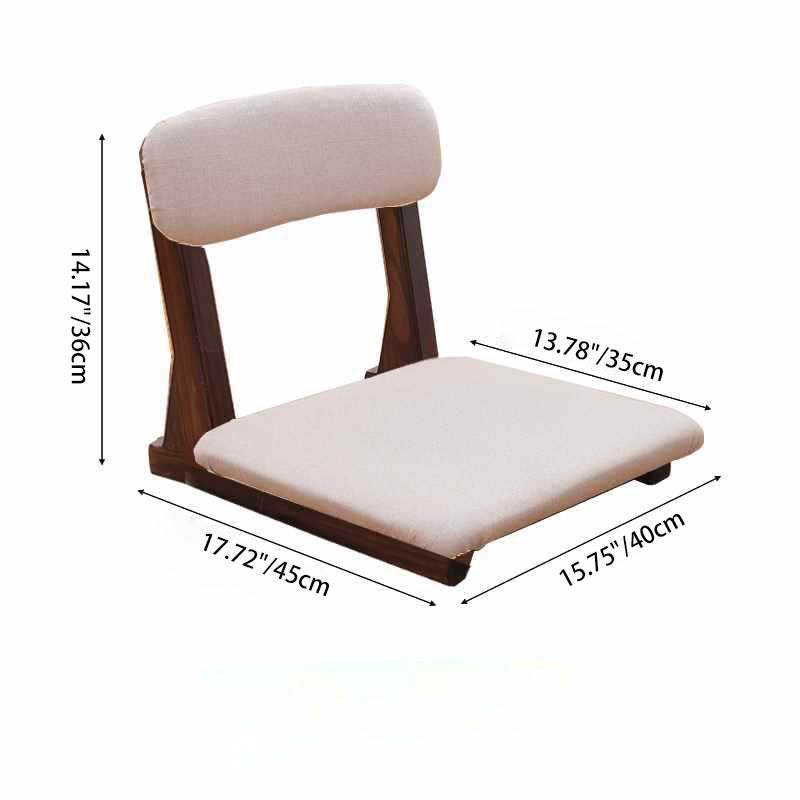 Japanese Paulownia Wood Tatami Chair — C / Walnut Color