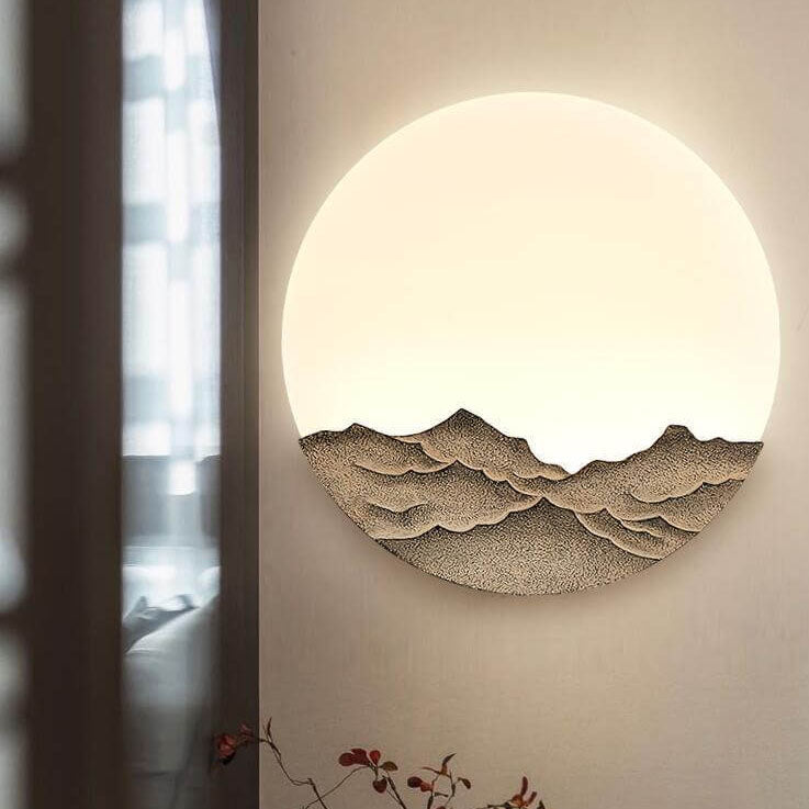 Chinese Classical Resin Mountain Acrylic LED Wall Sconce