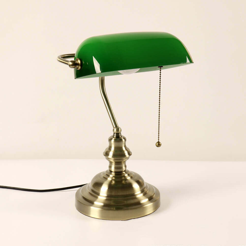 Retro Colored Glass Metal Zipper Table Lamp — White / 220V-240V For UK/AU