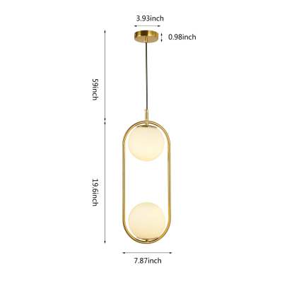 Modern Minimalist Oval Glass Orb Pendant — B / 220V-240V For UK/AU