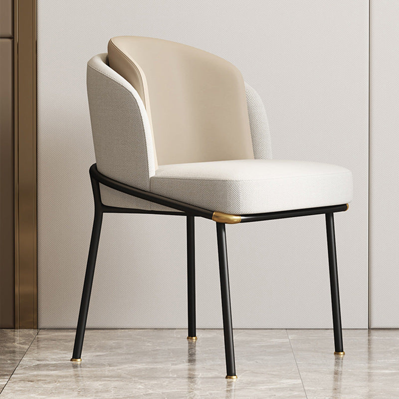 Nordic Fabric Leather Steel Dining Chair