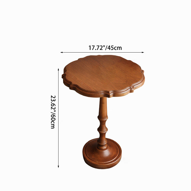 Vintage Round Lace Wood Coffee Table