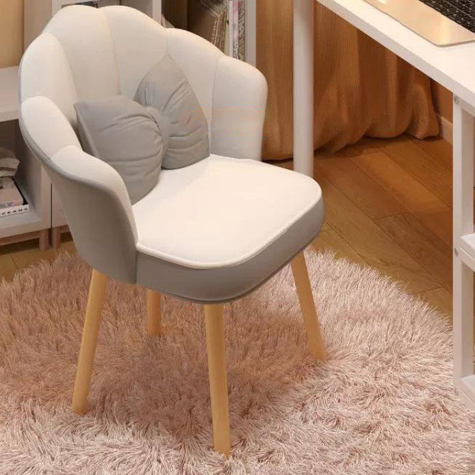 French Petal Flannel Swivel Vanity Stool