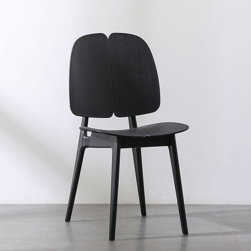 Scandinavian Plastic Steel Dining Chair — Green