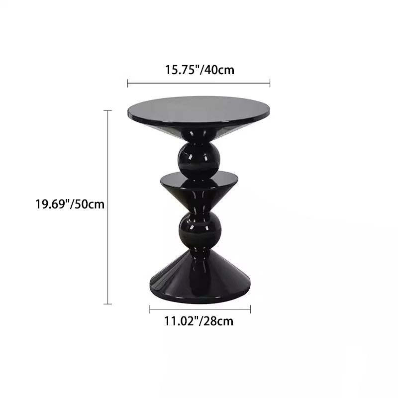 Nordic Resin Lacquer Side Table