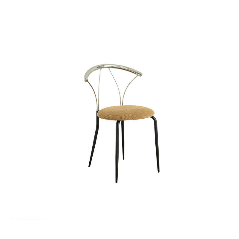 Nordic Scalloped Corduroy Round Dining Chair