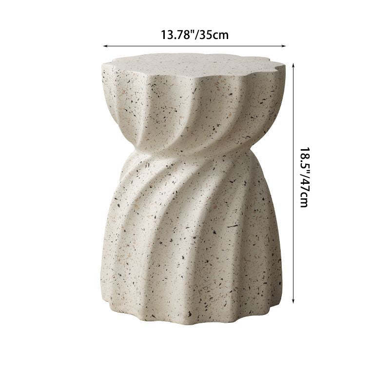 Nordic Lace Hourglass Magnesium Oxide End Table