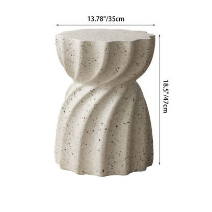 Nordic Lace Hourglass Magnesium Oxide End Table