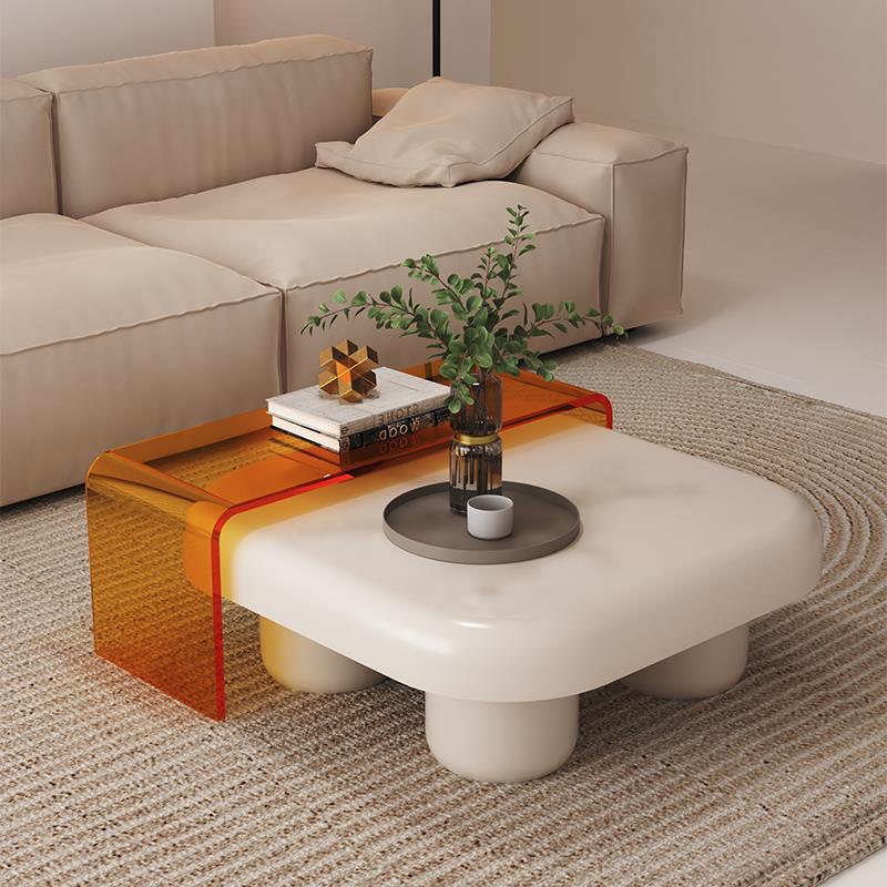 Minimalist Square Acrylic Coffee Table