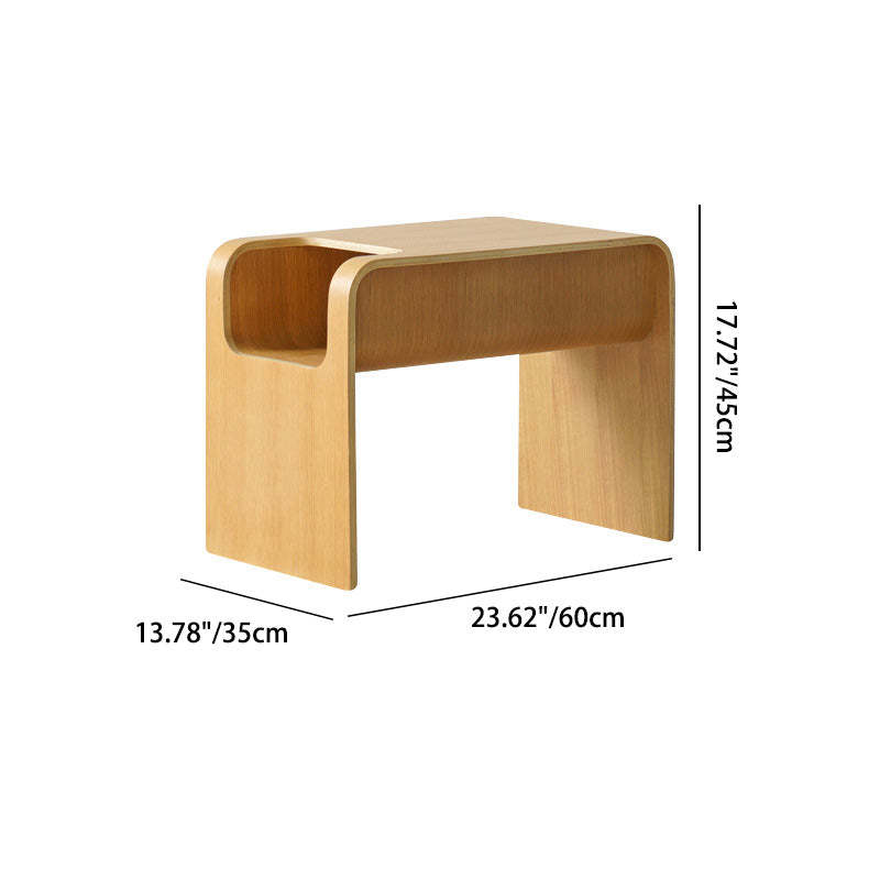 Minimalist Wood Storage End Table