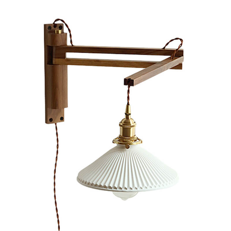 Nordic Milk White Glass Retractable Wall Sconce