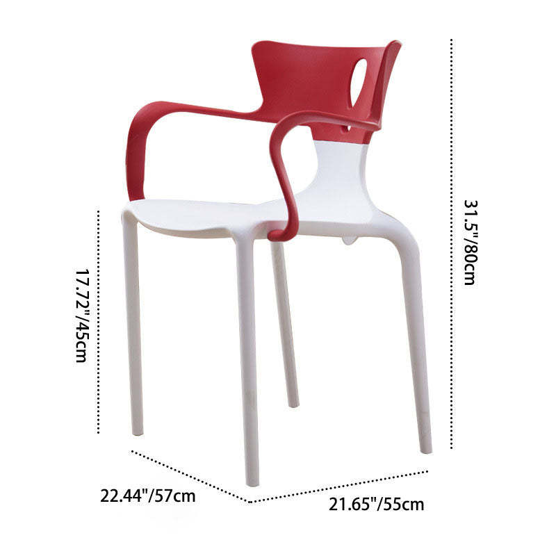 Scandinavian Exclamation Dining Chair — Green & White