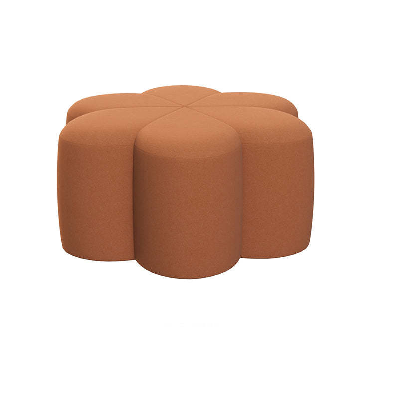 Nordic Plum-Blossom Velvet Fabric Footstool
