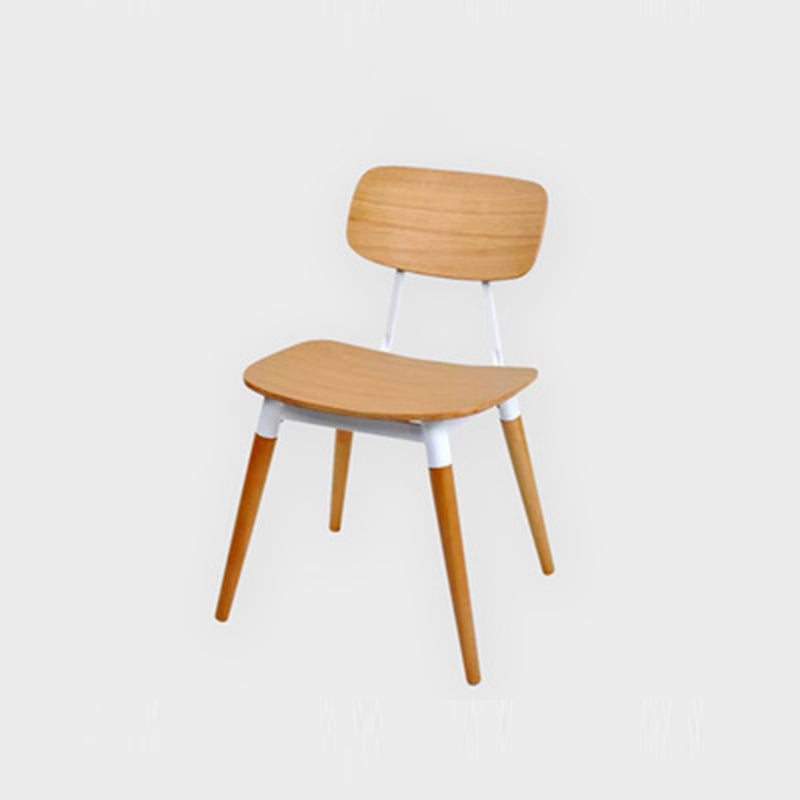 Scandinavian Square Wood Iron Chair