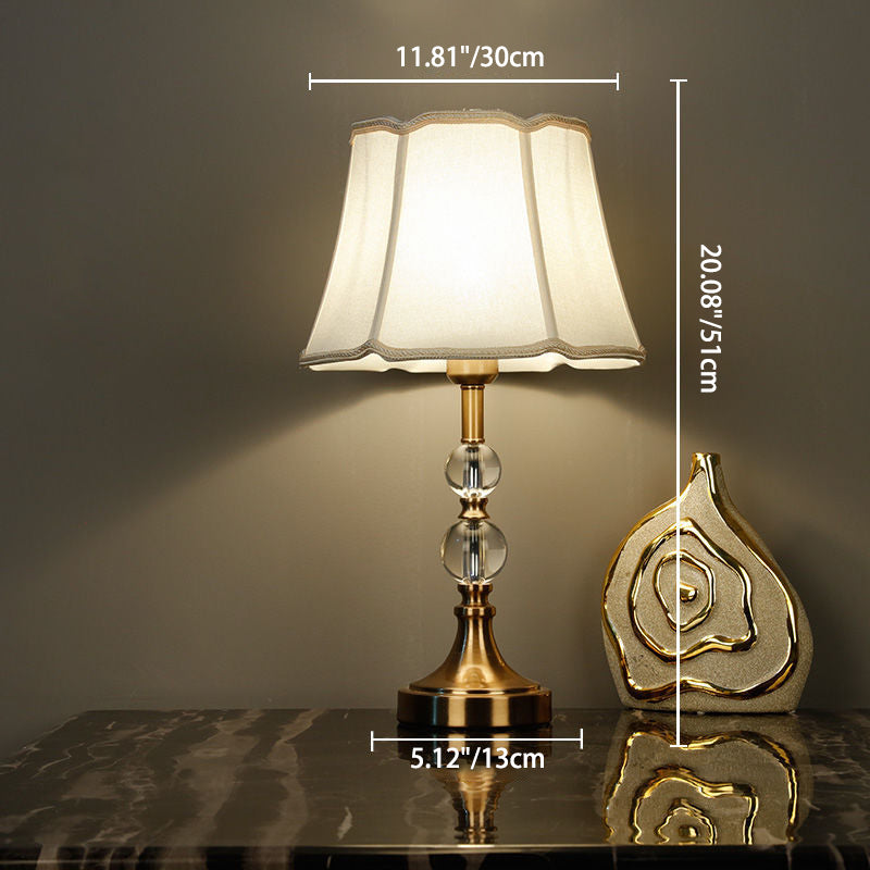 Minimalist Column Crystal Iron Fabric Lamp — B / 220V-240V For UK/AU