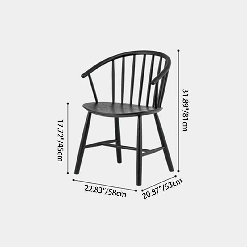 Minimalist Round Ash Wood Dining Chair