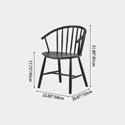 Minimalist Round Ash Wood Dining Chair