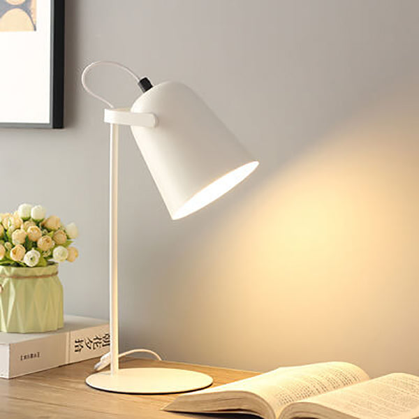Creative column macaroon table lamps in iron — White / 220V-240V (UK/AU)