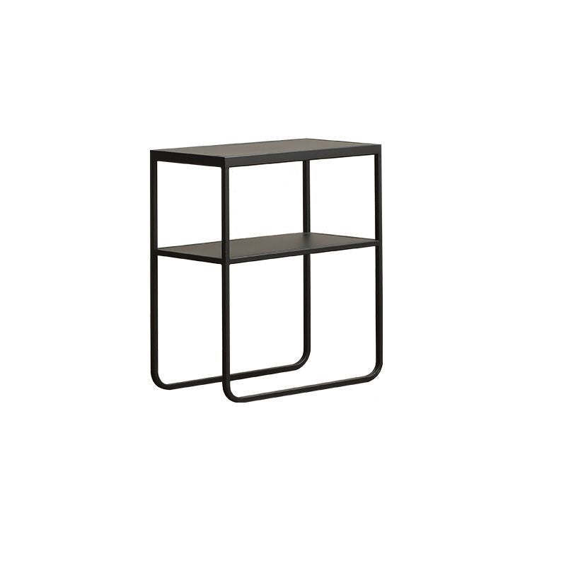 Modern Rectangular Iron 4-Leg Side Table
