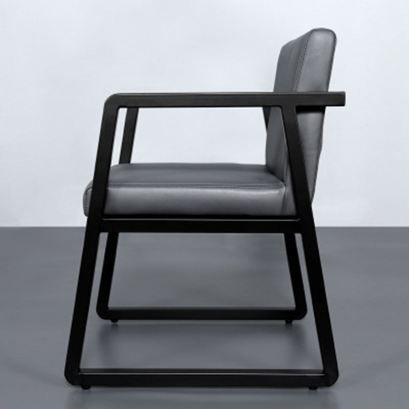 Minimalist PU Leather Steel Desk Chair