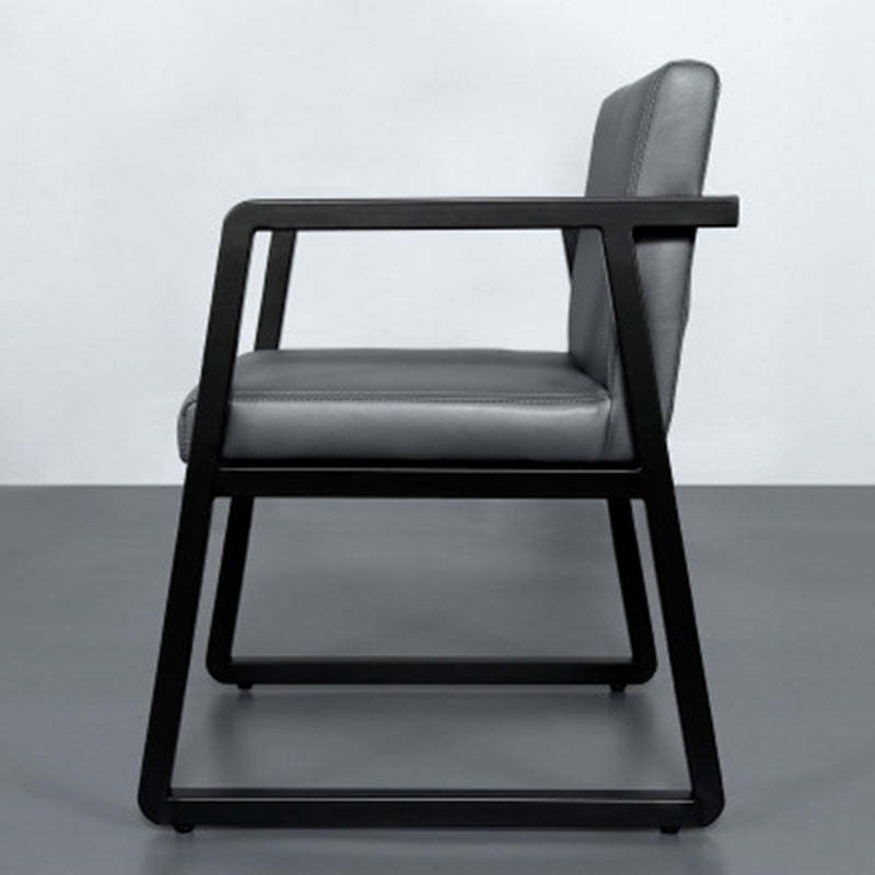 Minimalist PU Leather Steel Desk Chair