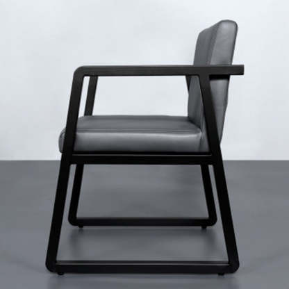 Minimalist PU Leather Steel Desk Chair