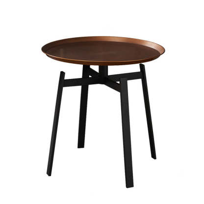 Minimalist Round Iron 4-Leg Coffee Table