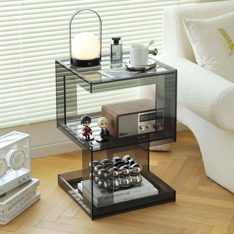 Modern Luxury Acrylic 3-Tier End Table
