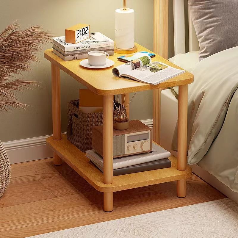 Vintage Engineered Wood 2-Tier Side Table