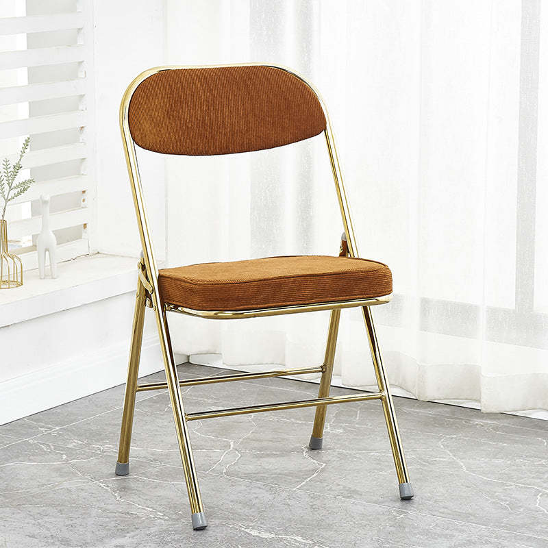 Traditional foldable steel velvet dining chairs & benches