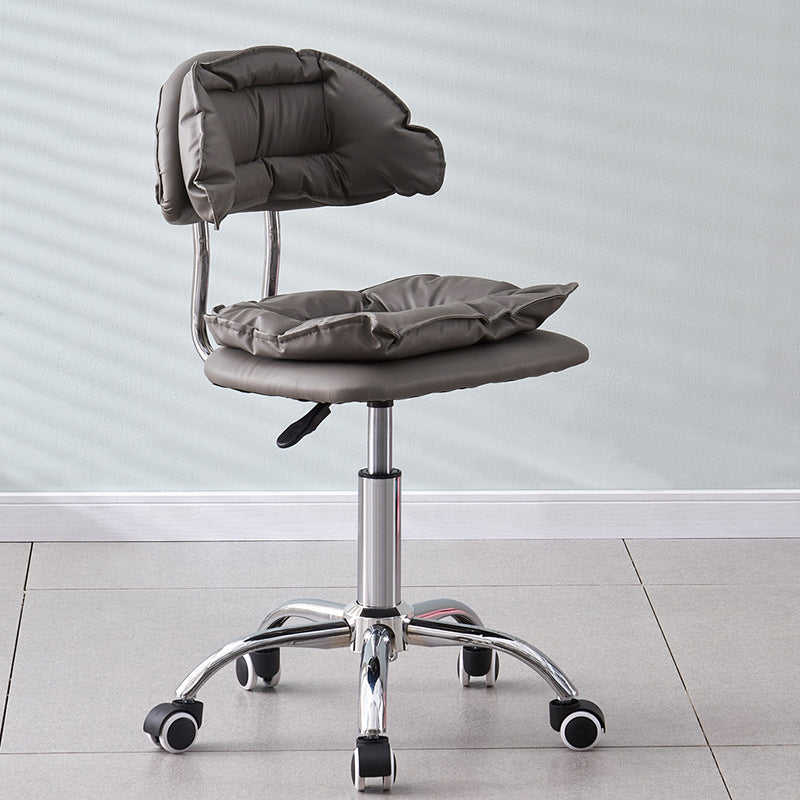 Minimalist Leather Metal Bar Stool With Backrest Adjustable
