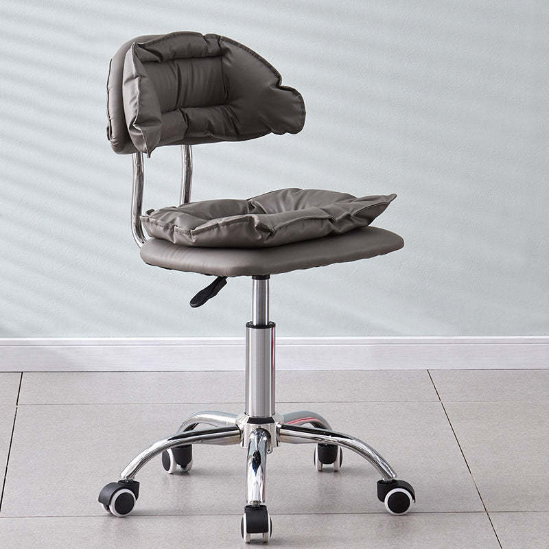 Minimalist Leather Metal Bar Stool With Backrest Adjustable