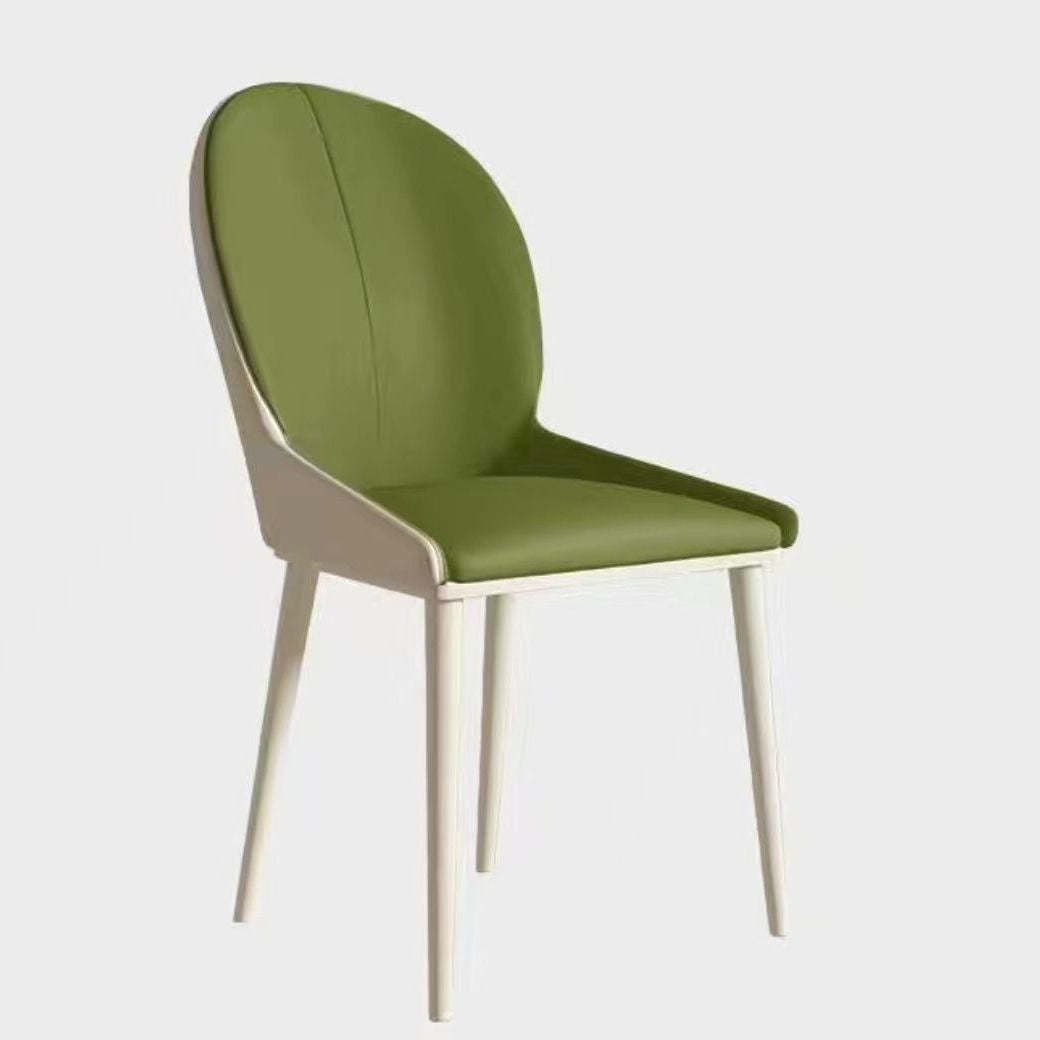 Nordic microfiber curved gray dining chairs & benches