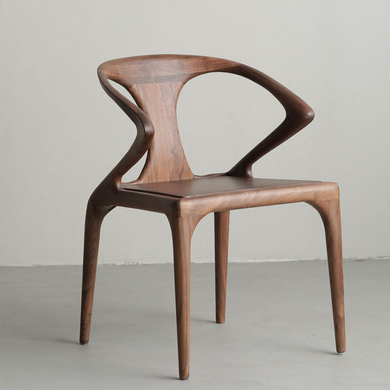 Scandinavian Bent Upholstered Wood Dining Chair