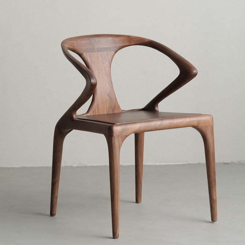Scandinavian Bent Upholstered Wood Dining Chair