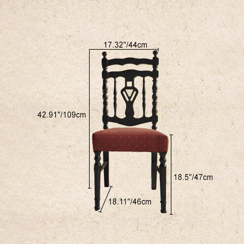 French Wood Fabric Dining Chair
