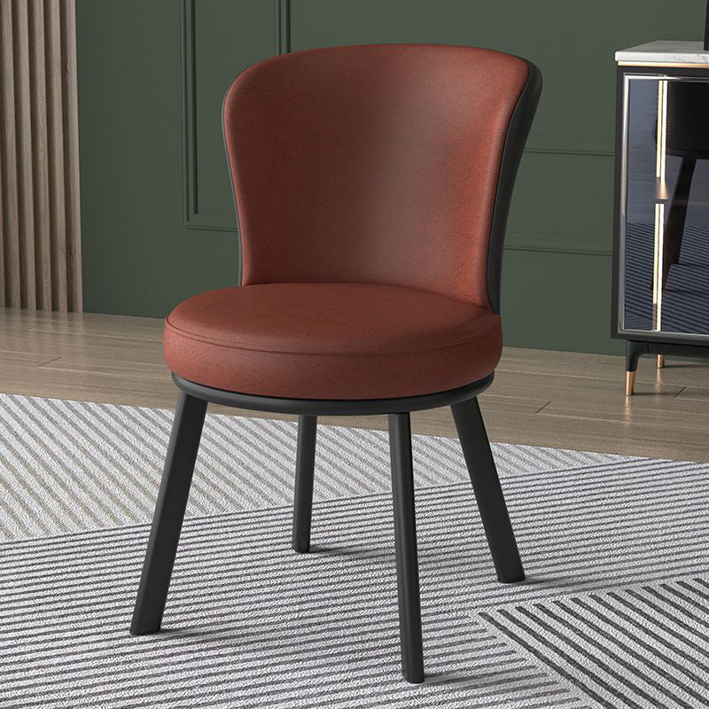 Contemporary Fabric Upholstered Steel Dining Chair