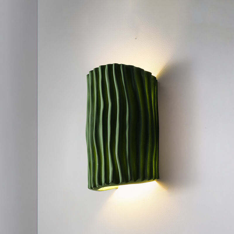 Nordic Resin Striped Half Cylinder Sconce