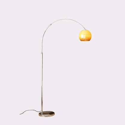 Scandinavian Glass Round Fishing Rod Iron Floor Lamp