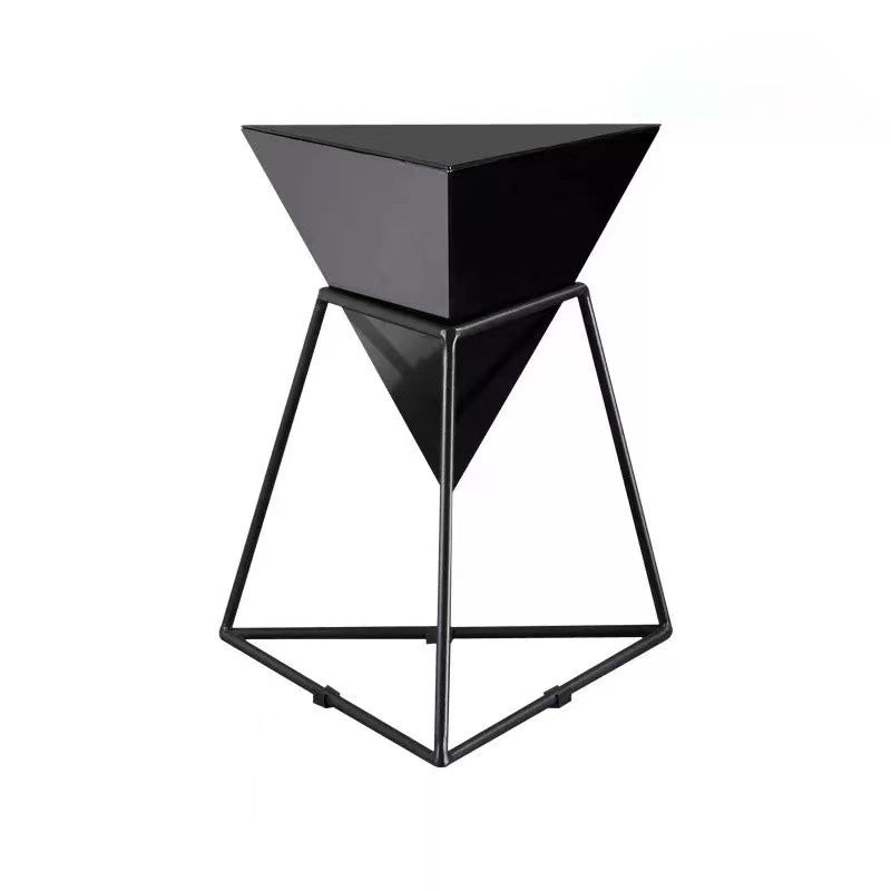 Nordic Pyramid Glass Slate Side Table
