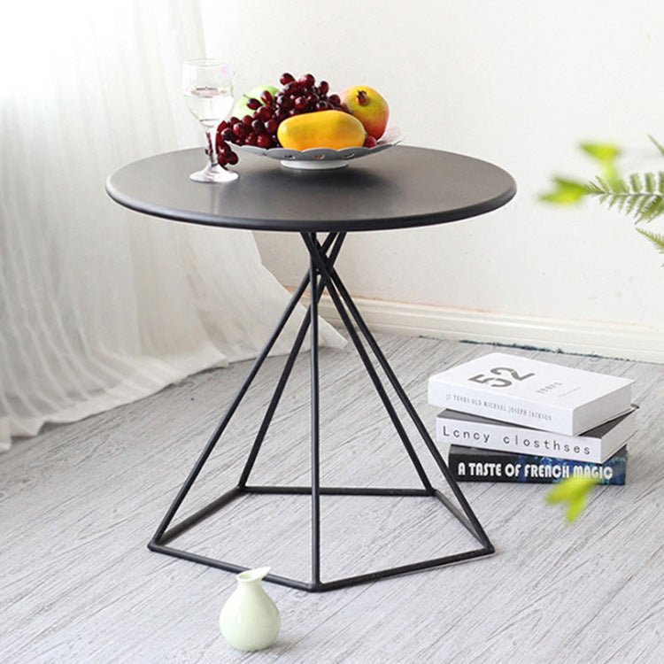 Luxury Metal Pentagram Base End Table
