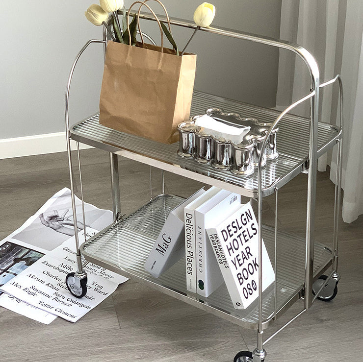 Minimalist Stainless Steel Folding Coffee Table