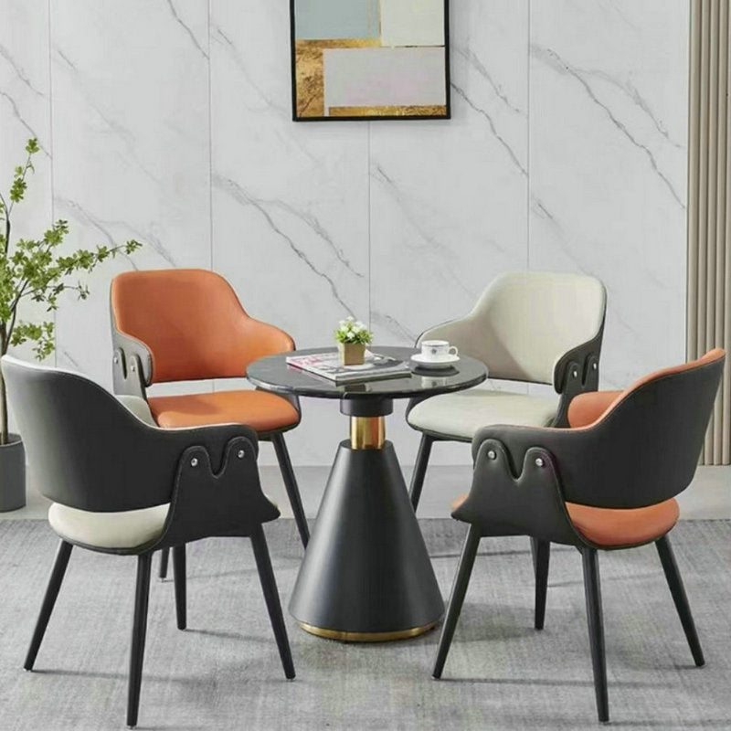 Minimalist Wood Leather Armchair