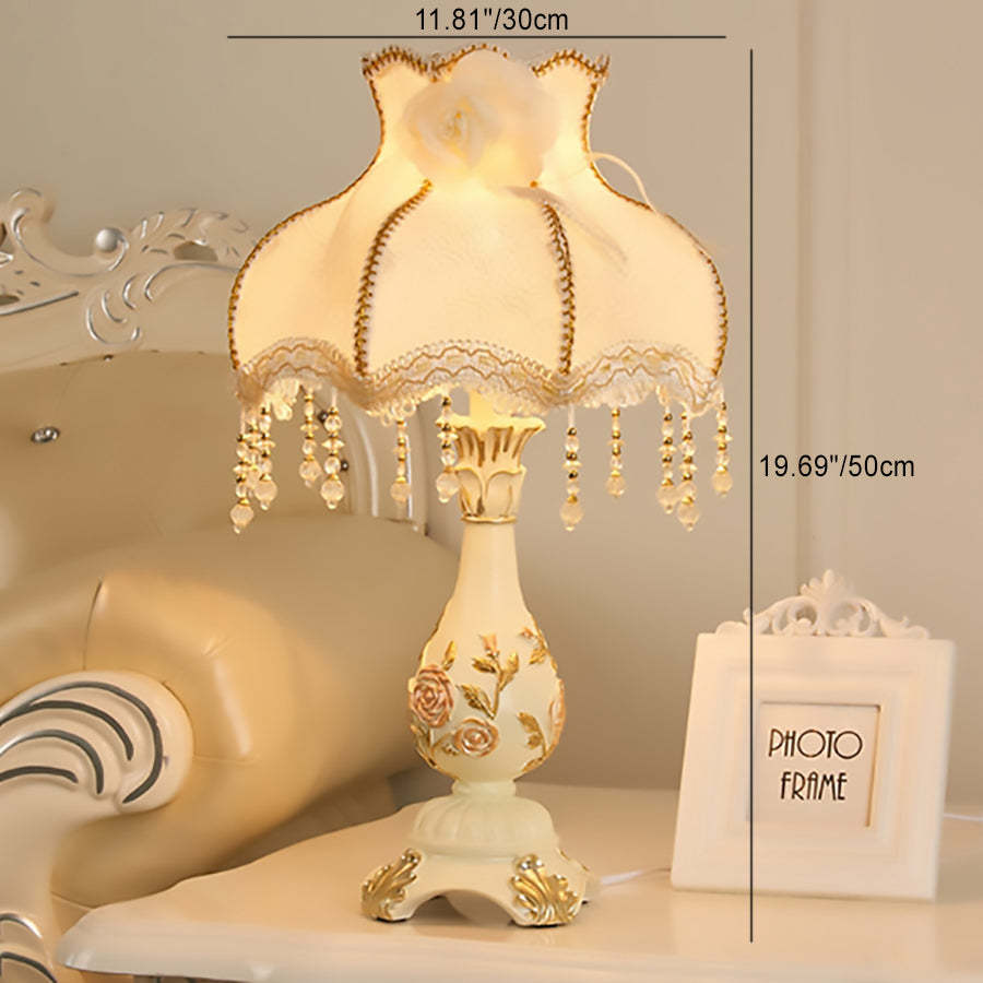 European Vase Resin Fabric Table Lamp