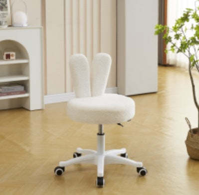 Rabbit-Ear Metal Lambswool Swivel Chair