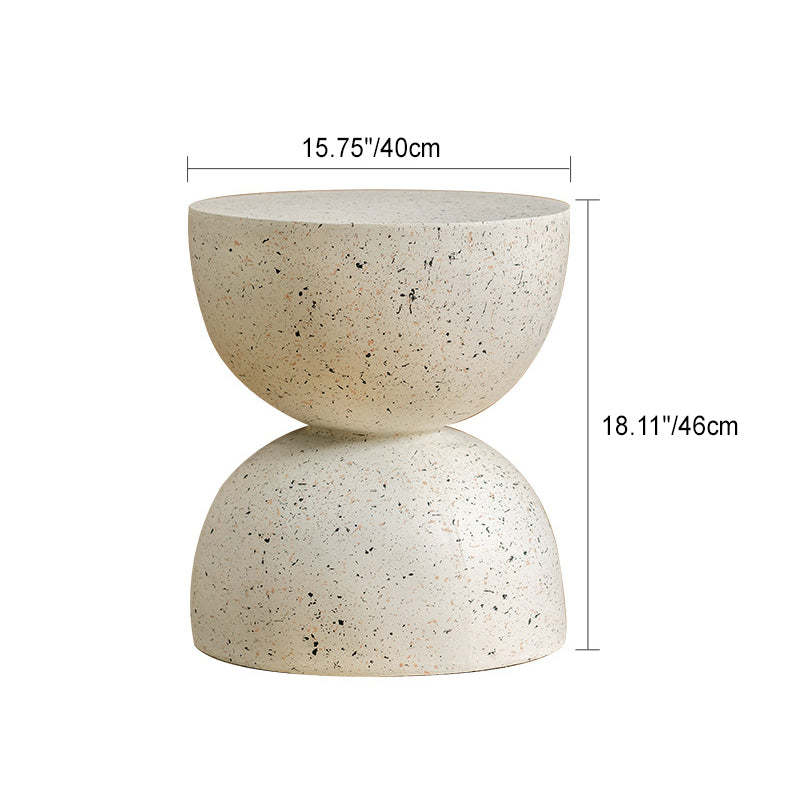 Nordic Round Magnesium Oxide End Table