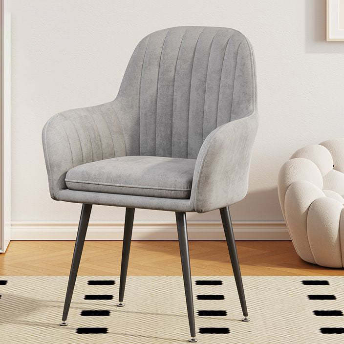 Scandinavian Velvet Leather Metal Vanity Stool