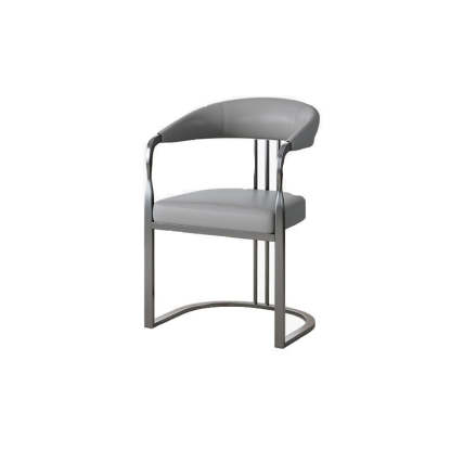 Modern PU Leather Arc Frame Dining Chair