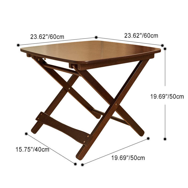 Vintage Solid Wood Foldable End Table