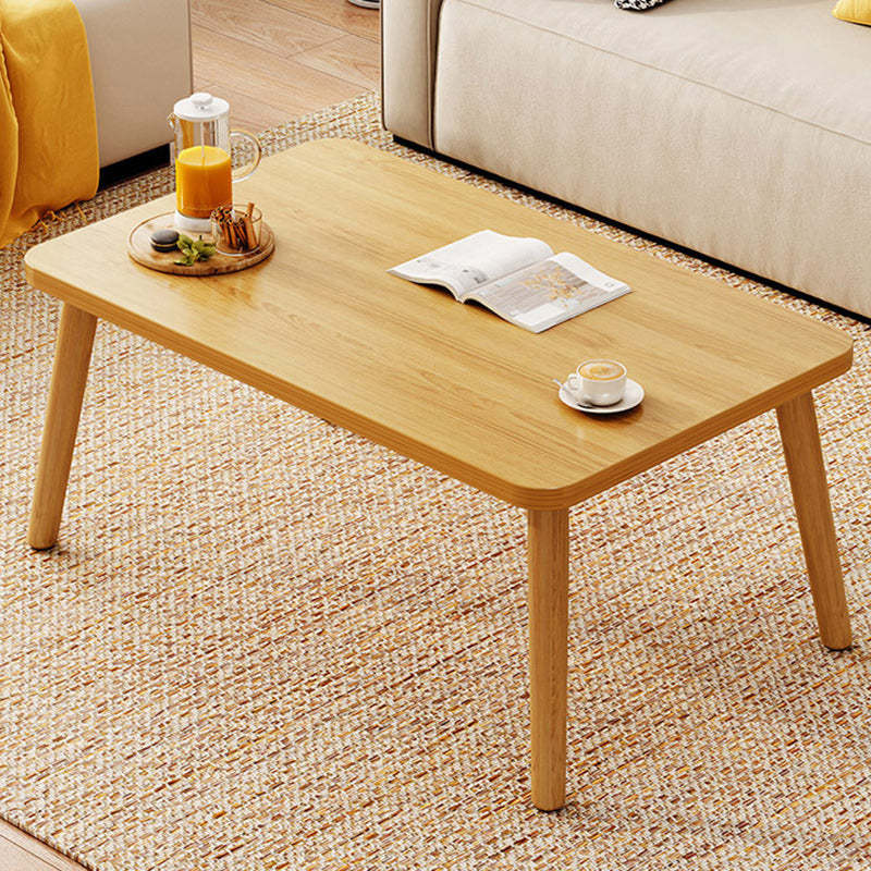 Minimalist Rectangular Solid Wood Coffee Table